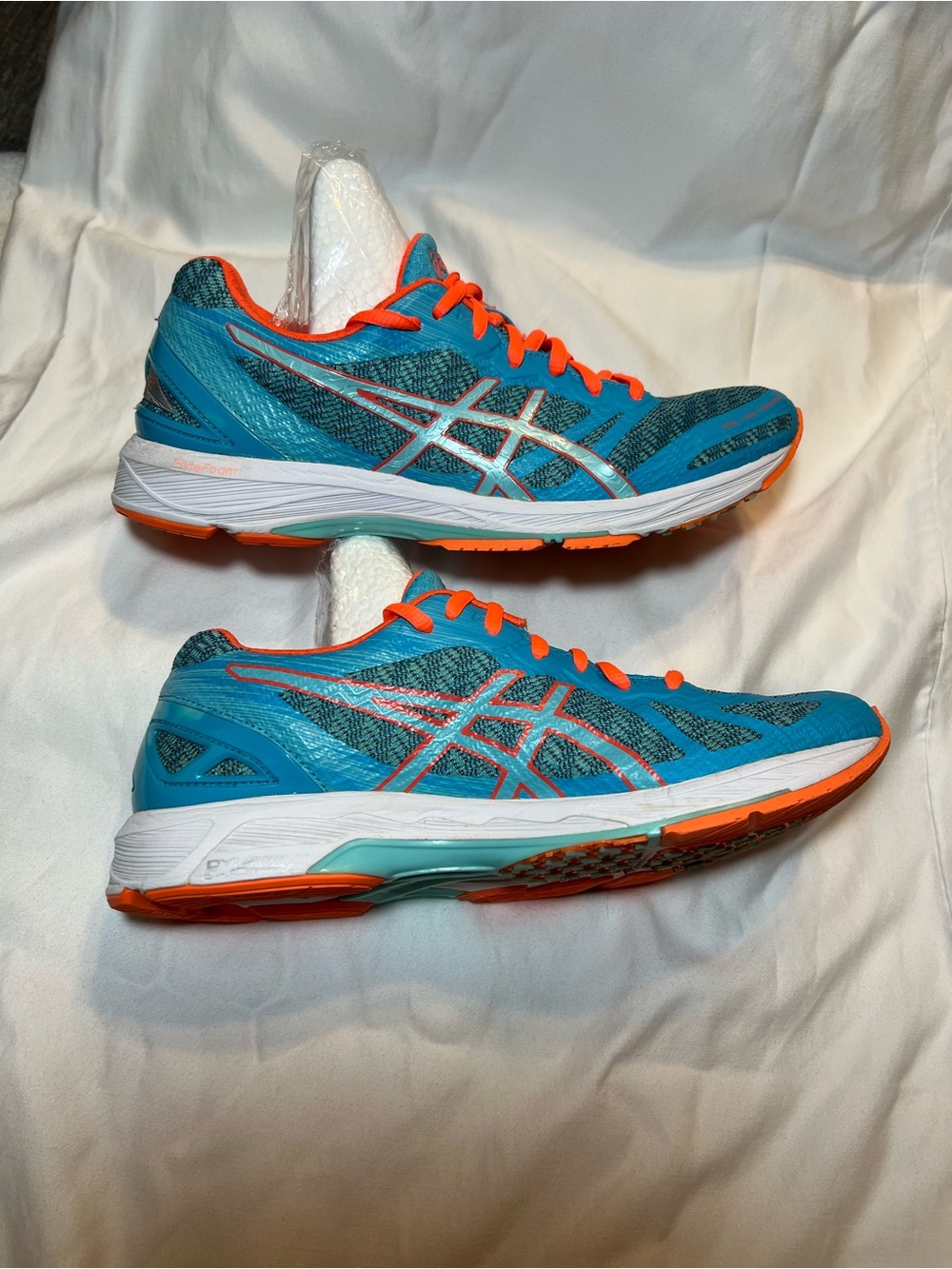 ASICS Blue and Orange Women's Running Sneakers size 8 - Picture 3 of 12